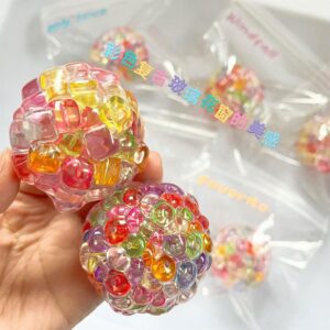 Handmade Colorful Water Beads Bright Ice Cube Squishy Trendy Stress Relief Toy Novelty Food Replica