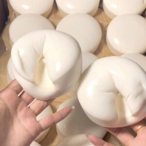 Handmade & In Stock Trendy Chewy Yogurt Cake & White Rice Snack Squishy Slow Rise Stress Relief Toy