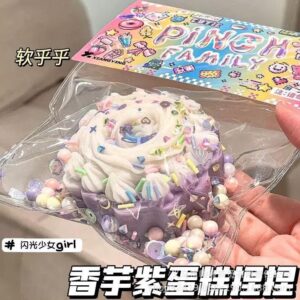 Handmade Cat Paw Cake Squishy | Super Soft Pinch & Click Stress Toy | Donut & Food Simulation | Nove