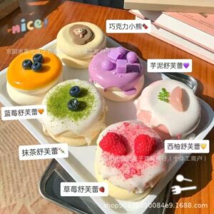 Handmade Dessert Cake Squishy | TPR Material with Extra Soft Clay Texture | Slow Rebound Squeeze Toy