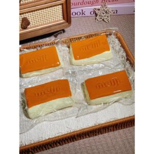 Handmade Meiji Style Square Bread Squishy 200g Food Grade Silicone Slow Rebound Toy Realistic Soy Mi