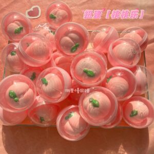 Handmade Slow Rebound Peach Squishy Creative Gachapon Style Blind Box Toy Realistic Fruit Simulation