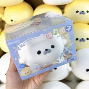 Handmade Hachimi Seal Dumpling Squishy Slow Rising Super Wet & Soft Touch Stress Relief & Musical Sq