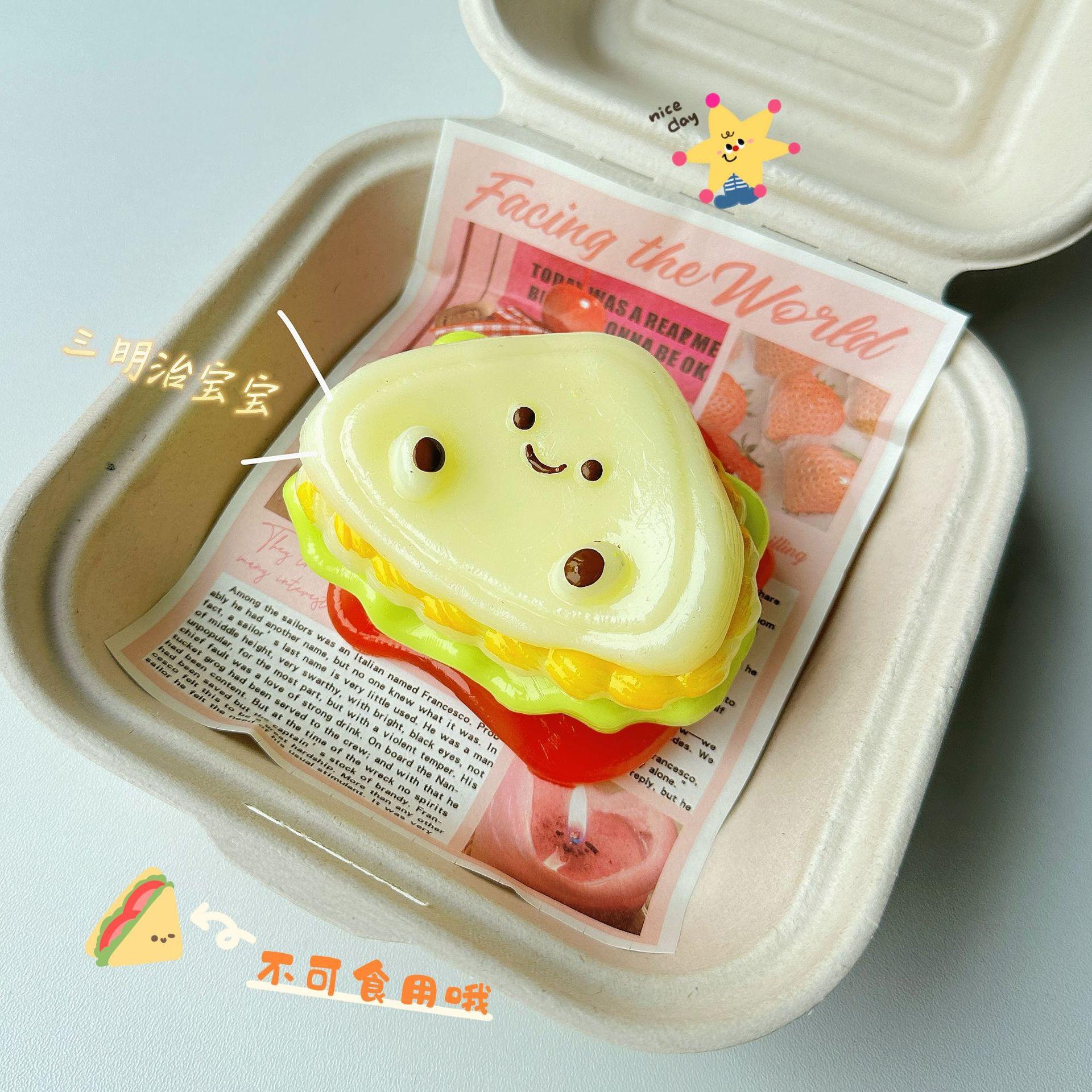 Handmade Extra Thick Sandwich Squishy | Layered Burger & Toast Design | DIY Removable Slow Rebound | - Image 2