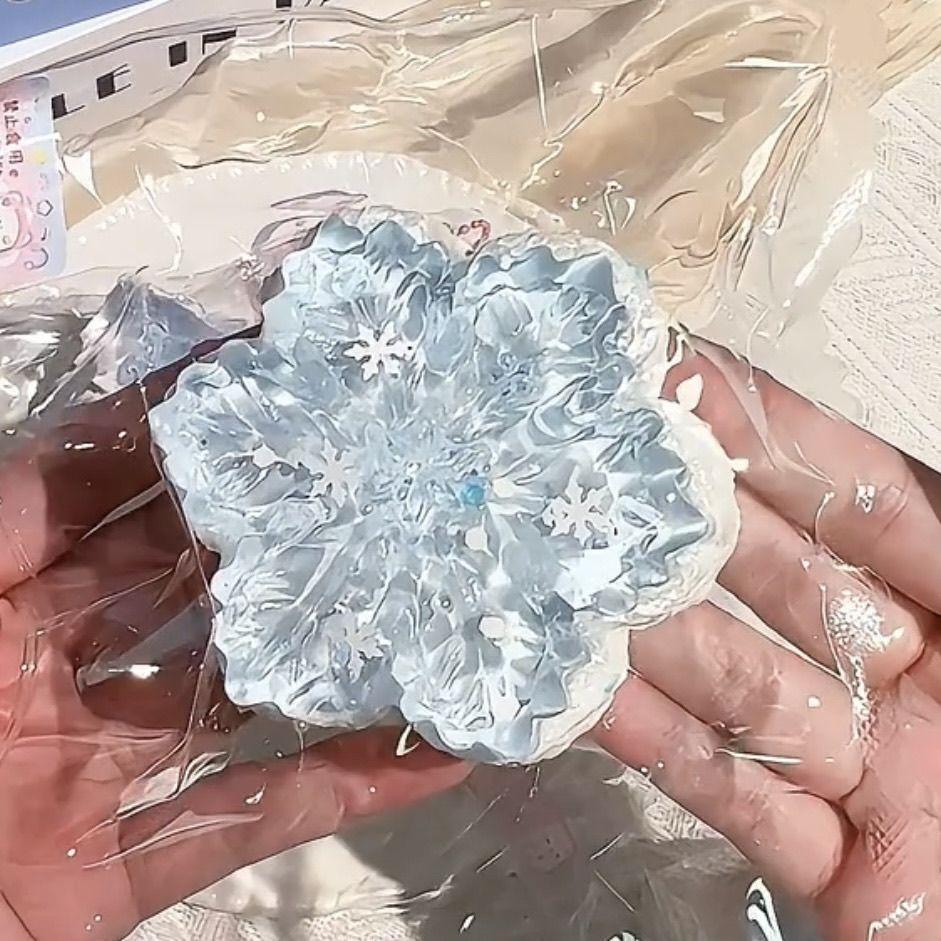 Handmade Frozen Strawberry and Snowflake Rice Ball Squishy High Value Food Grade Silicone Cute Affor - Image 2