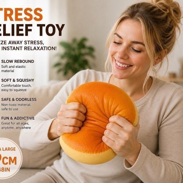 Handmade West Toast Squishy Food-Grade Silicone Bouncy Mud Texture Office & Student Stress Relief To - Image 2