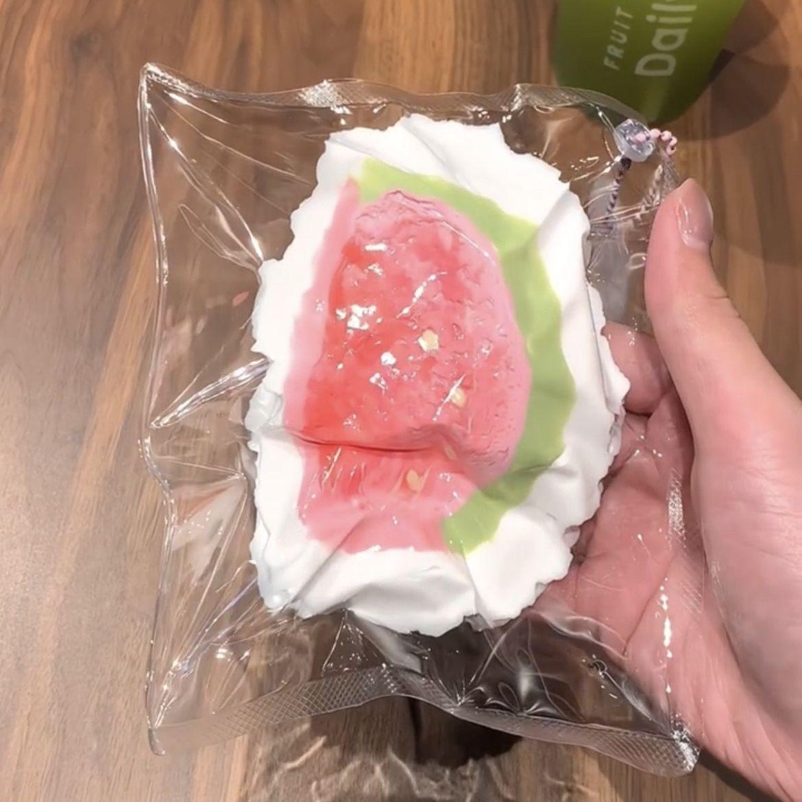Handmade Guava Yogurt Squishy Gift Food-Grade Silicone Extra Thick Water & Mud Feel Student Party St - Image 2