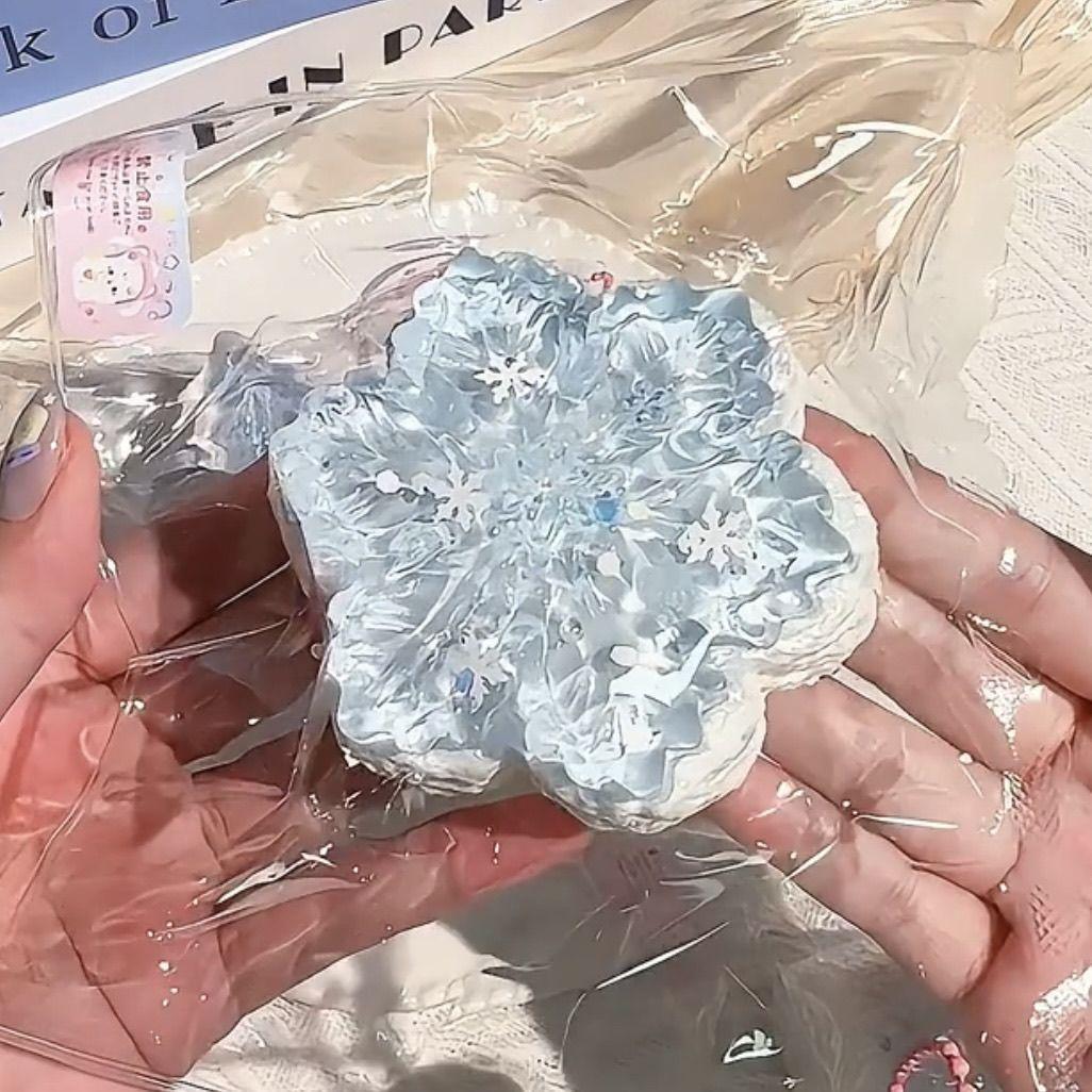Handmade Frozen Strawberry and Snowflake Rice Ball Squishy High Value Food Grade Silicone Cute Affor - Image 3