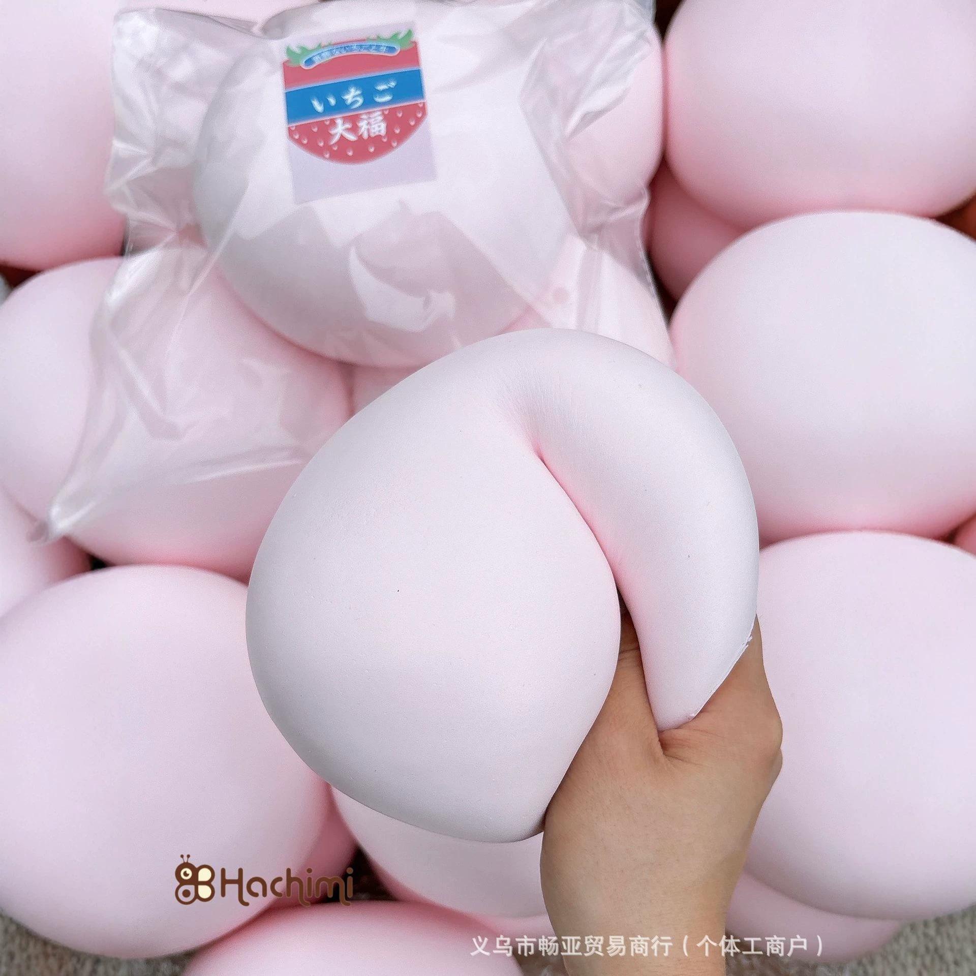 Handmade Hachimi Super Strawberry Daifuku Squishy Super Wet and Soft Slow Rebound Toy Realistic Food - Image 4