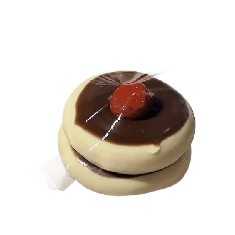 Handmade Strawberry Soufflé Squishy | Food Simulation Pinch Cake | Slow Rebound Mud-Texture Squeeze - Image 5
