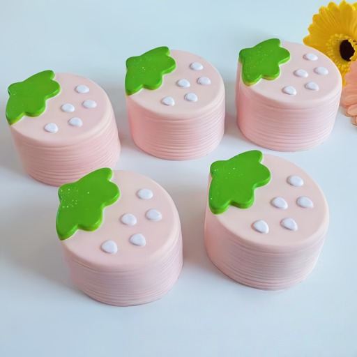 Sticky Strawberry Mille Crepe Squishy Cake - Image 4
