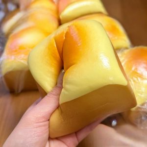 Jumbo Cheese Bread Squishy, Wet-Soft Slow-Rising Stress Toy