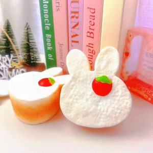 Sticky Strawberry Bunny Slow-Rise Squishy