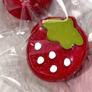 Thick Silicone Strawberry Crepe Squishy, Slow-Rising Relief